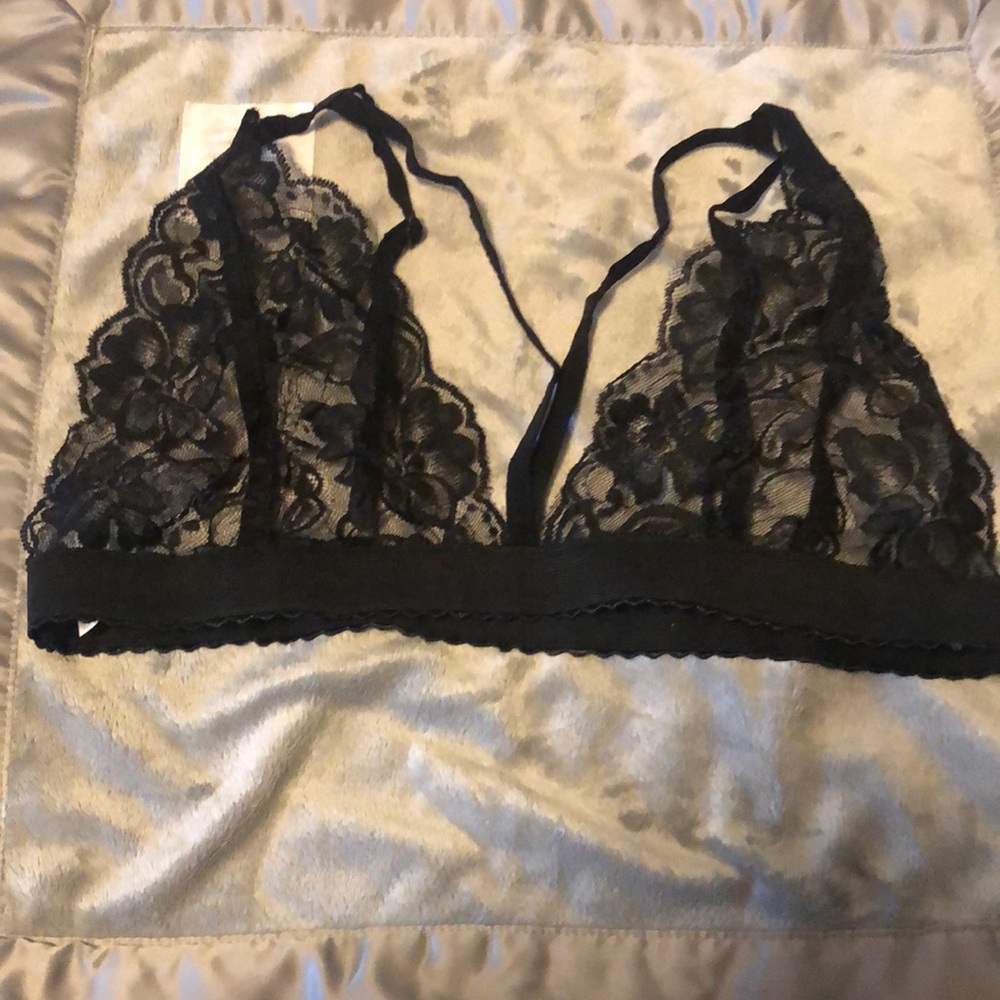 Black lace bralette